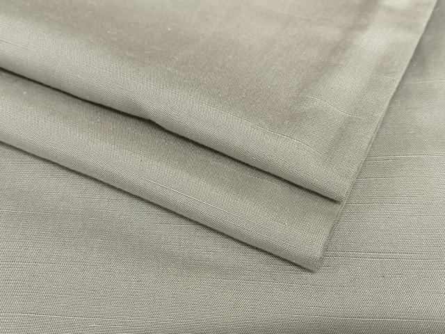 平和屋着物●上質な紬　色無地　煤色　ロング丈　正絹　逸品　AAAY0237zg