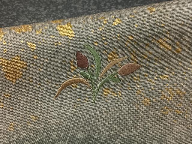 平和屋着物○訪問着 刺繍 花喰い鳥 暈し染め 金彩 正絹 逸品