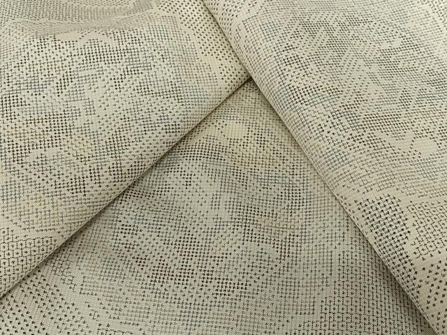 平和屋着物○本場大島紬 泥染め カタス7マルキ 正倉院花唐草