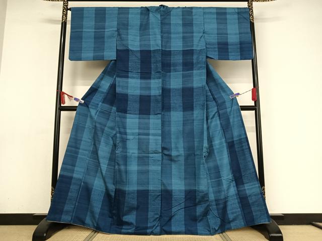 平和屋着物●上質な紬　縞　正絹　逸品　AAAY1505np