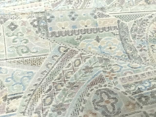 平和屋着物●本真綿結城紬　100亀甲　幾何学花文　正絹　逸品　AAAY1520np 平和屋着物○本真綿結城紬 100亀甲 幾何学花文 正絹 逸品 AAAY1520np