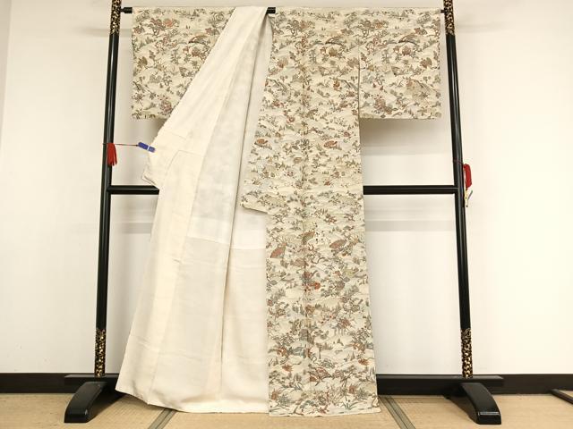 平和屋着物○中国三大刺繍 汕頭刺繍 スワトウ刺繍 総刺繍 長襦袢 袷