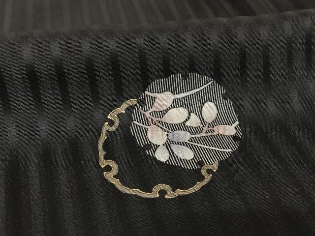 平和屋着物○道中着 雪輪 ほたる暈し 黒地 ロング丈 正絹 逸品 AAAY1546np