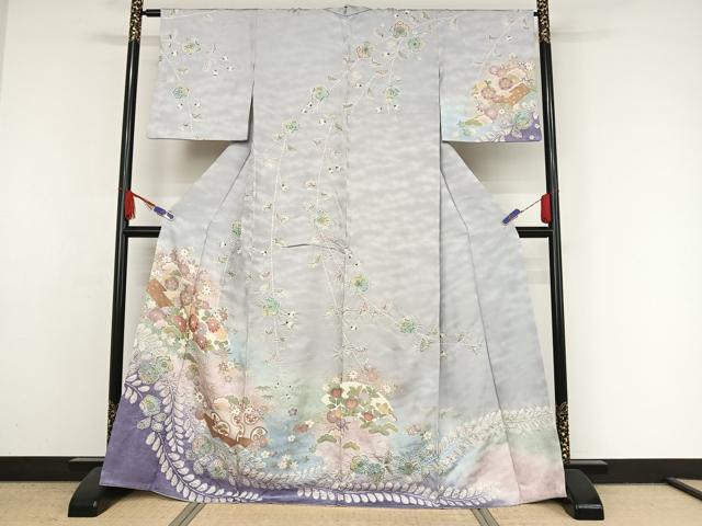 平和屋着物●訪問着　絞り　辻が花　暈し染め　金彩　正絹　逸品　DAAU0845tw 平和屋着物○訪問着 絞り 辻が花 暈し染め 金彩 正絹 逸品 DAAU0845tw