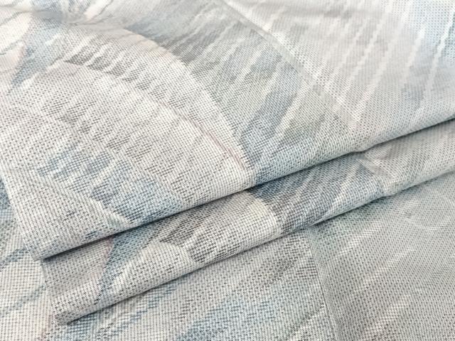 平和屋着物●都喜ヱ門　本場大島紬　白大島　カタス7マルキ　幾何学文様　藤絹織物謹製　やまと誂製　正絹　逸品　AAAY1566np