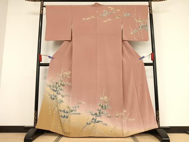 平和屋着物●訪問着　友禅　作家物　松　正絹　逸品　AAAY1572np