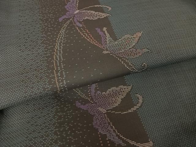 新古品！やまと誂製＊宮脇兼太郎＊純泥染＊純手織＊本場大島紬＊着物＊１６０ｃｍ 手縫い仕立て付き 本場大島紬 「宮脇兼太郎商店謹製」 タタキ