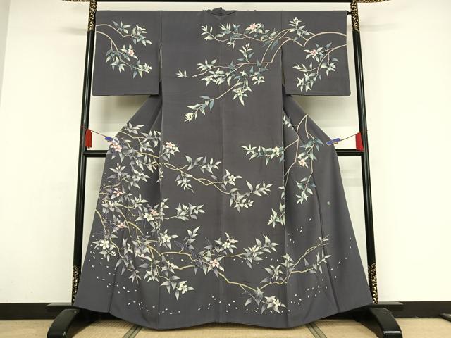 平和屋着物○本加賀友禅作家 南克治 訪問着 枝花文 正絹