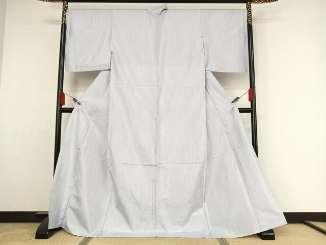 平和屋着物▽本場縞大島紬　単衣　格子　ロング丈　正絹　逸品　AAAY1597np 平和屋着物▽本場縞大島紬 単衣 格子 ロング丈 正絹 逸品 AAAY1597np