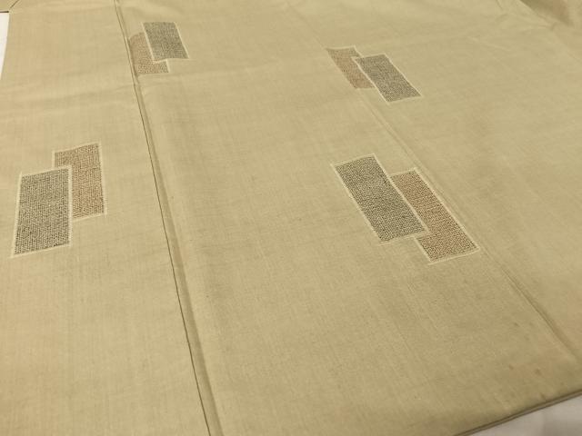 平和屋着物●本場結城紬　重要無形文化財　100亀甲　短冊文　証紙付き　正絹　逸品　AAAY1600np 平和屋着物○本場結城紬 重要無形文化財 100亀甲 短冊文 証紙付き