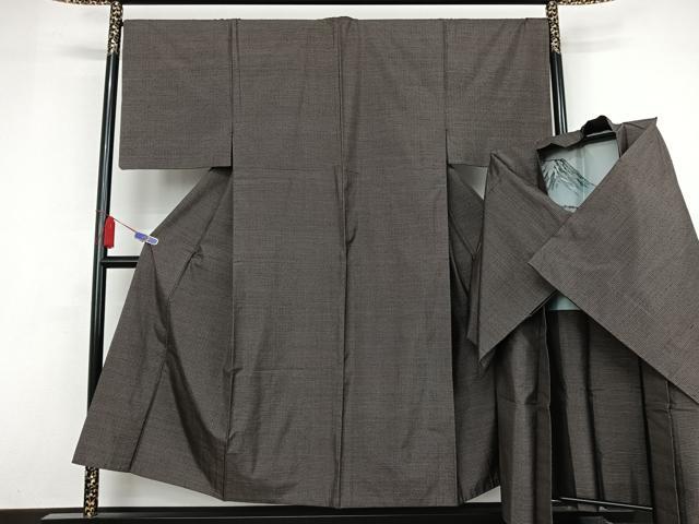 平和屋着物●男性　本場大島紬　アンサンブル　薩摩結城　亀甲絣　正絹　逸品　AAAY1607np