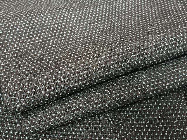 平和屋着物●本塩沢　蚊絣　正絹　逸品　AAAY1619np