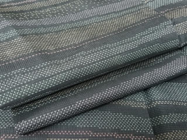 平和屋着物●本場大島紬　カタス7マルキ　変わり縞　鈴乃屋扱い　正絹　逸品　AAAY1626np