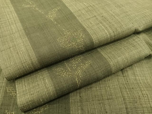 平和屋着物●本場結城紬　重要無形文化財　100亀甲　花間道　正絹　逸品　AAAZ3276np