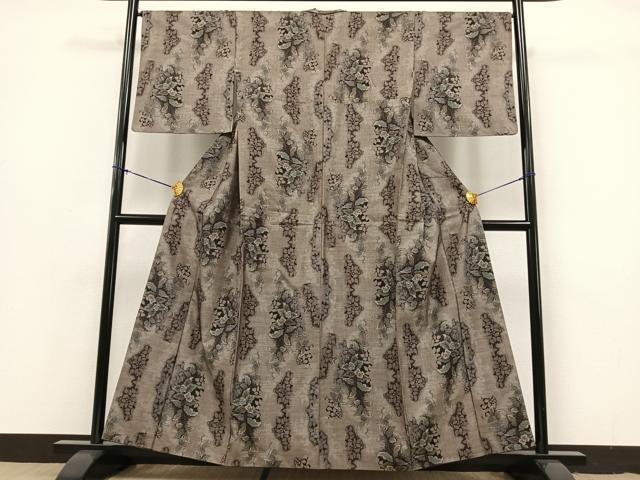 平和屋着物○本場大島紬 カタス9マルキ 地空き 陶器文 正絹 逸品 未