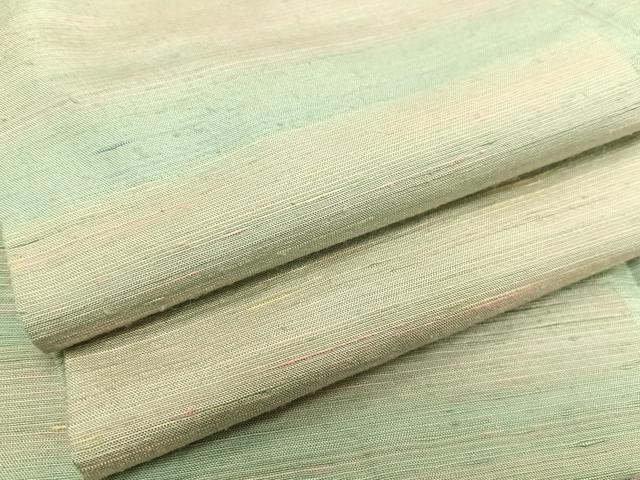 平和屋着物●紅花紬　米沢　縞　正絹　逸品　AAAY1737np