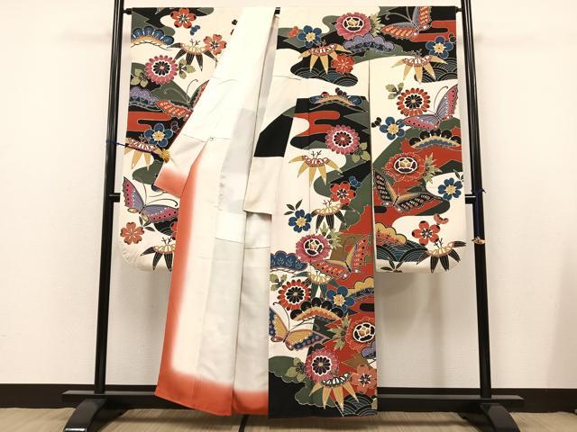 平和屋着物○手ざし京紅型染・宮崎紅型 宮崎良次 振袖・長襦袢