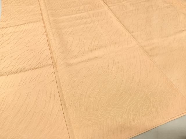 平和屋着物○上質な色無地 草木地紋 杏色 正絹 逸品 AAAY1783np