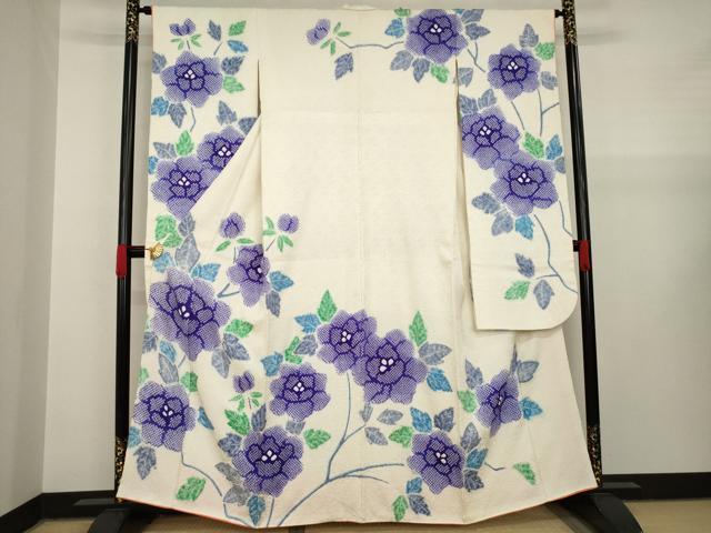 平和屋着物●豪華振袖　総絞り　草花文　正絹　逸品　AAAY1859ck