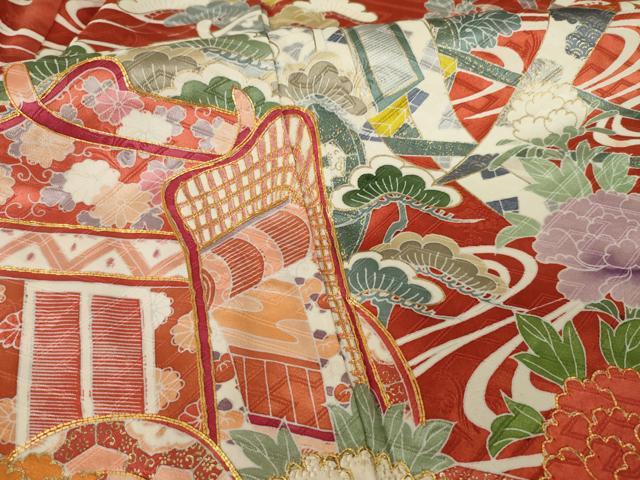 平和屋着物○豪華振袖 駒刺繍 流水御所車花文 暈し染め 金彩 正絹 逸品