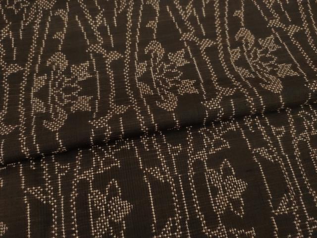 平和屋着物○本場大島紬 一元7マルキ 立涌文 正絹 逸品 AAAZ4943ph