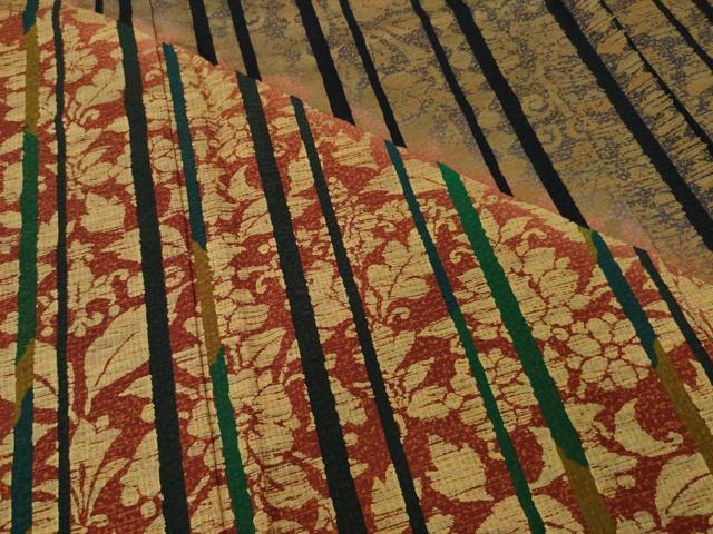 平和屋着物○訪問着 紬地 更紗花文 正絹 逸品 AAAY1893ck