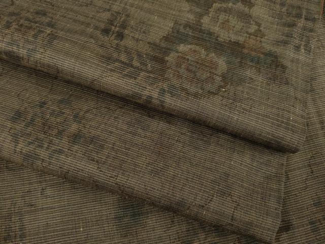 平和屋着物●上質な紬　花唐草文　正絹　逸品　AAAY1936ck