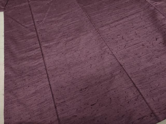 平和屋着物○髭紬 色無地 似せ紫色 正絹 逸品 AAAY1943ck