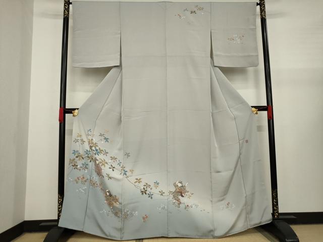 平和屋着物●訪問着　友禅　作家物　童子　暈し染め　正絹　逸品　AAAY1945ck