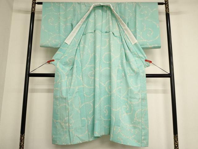 平和屋着物○長襦袢 単衣 絞り 舞花文 暈し染め 正絹 逸品 CAAW3936vf