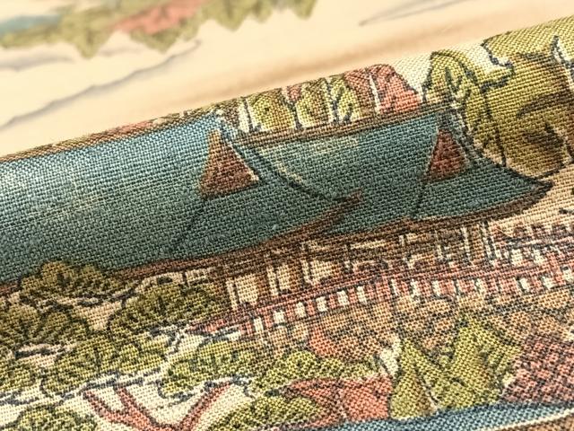 平和屋着物□上質な紬 風景文 正絹 逸品 AAAY3834mf 平和屋着物□