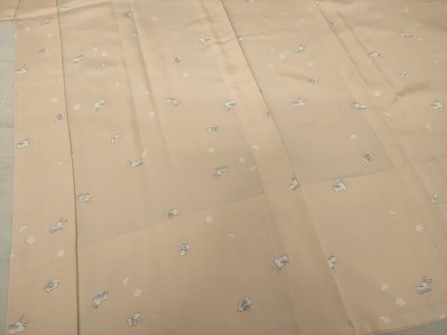 平和屋着物○長襦袢 無双仕立て 兎花文 正絹 逸品 AAAY4711ck