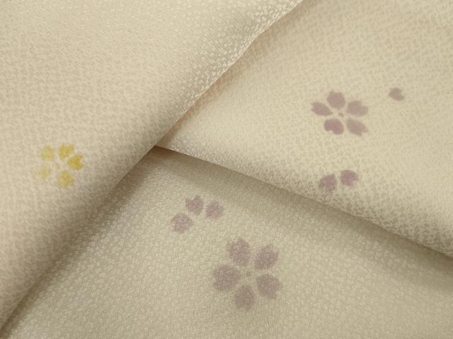 平和屋着物●長襦袢　無双仕立て　舞桜　正絹　逸品　AAAY4713ck