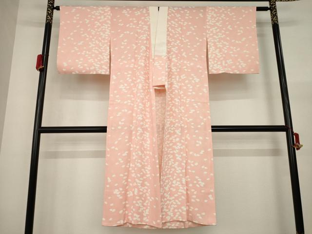 平和屋着物●長襦袢　無双仕立て　桜　花舟　正絹　逸品　AAAY4716ck 平和屋着物○長襦袢 無双仕立て 桜 花舟 正絹 逸品 AAAY4716ck