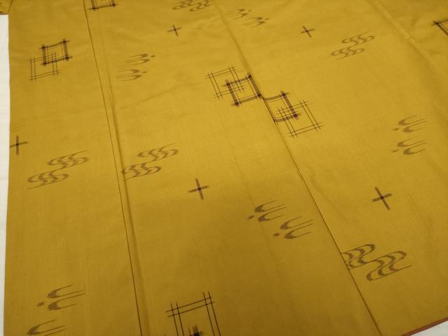 平和屋着物○上質な紬 琉球絣文様 正絹 逸品 AAAY4750ck