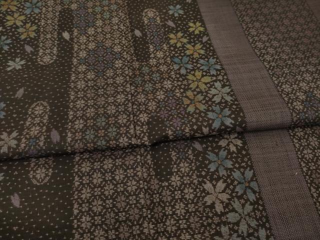 平和屋着物○染色家 岸上純平 本場大島紬 訪問着 カタス9マルキ エ霞舞