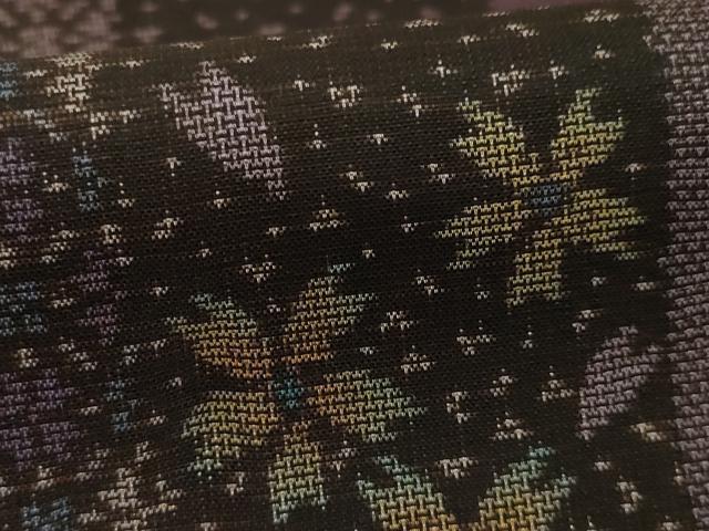 平和屋着物○染色家 岸上純平 本場大島紬 訪問着 カタス9マルキ 花菱