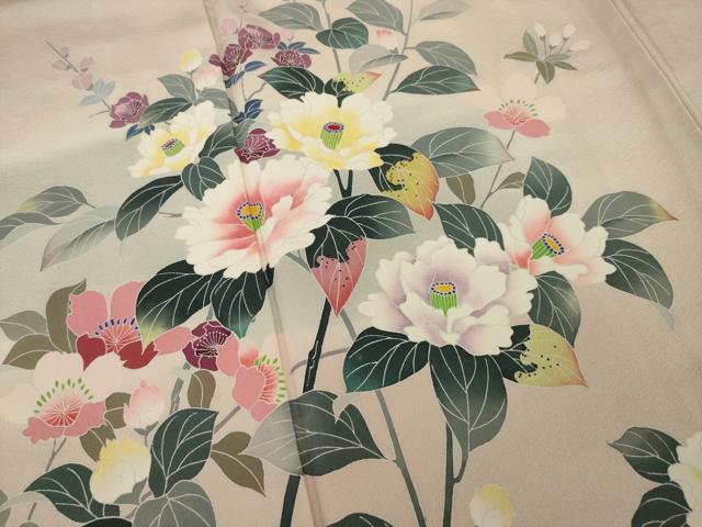 平和屋着物○訪問着 友禅 作家物 枝花文 暈し染め 正絹