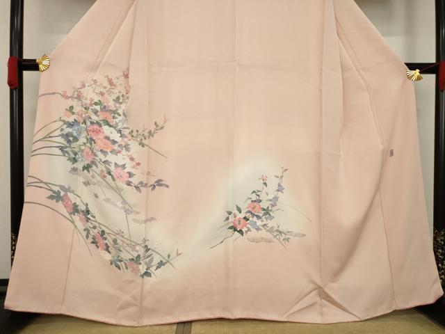 平和屋着物○本加賀友禅作家 岡本幸治 訪問着 草花文 暈し