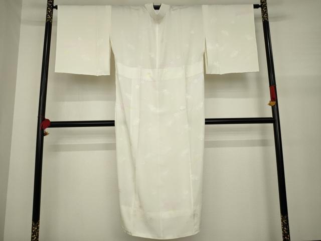 平和屋着物●長襦袢　無双仕立て　花筏地紋　暈し染め　正絹　逸品　AAAY4798ck