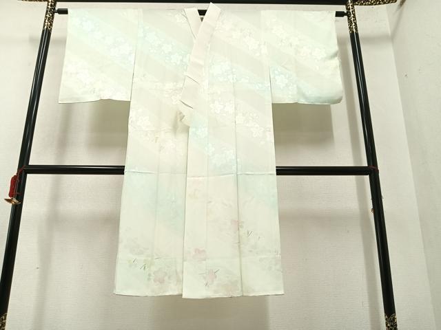 平和屋着物●長襦袢　無双仕立て　桜地紋　暈し染め　正絹　逸品　未使用　AAAY5610ph