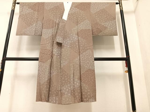 平和屋着物●長襦袢　無双仕立て　草花文　正絹　逸品　AAAY5614ph