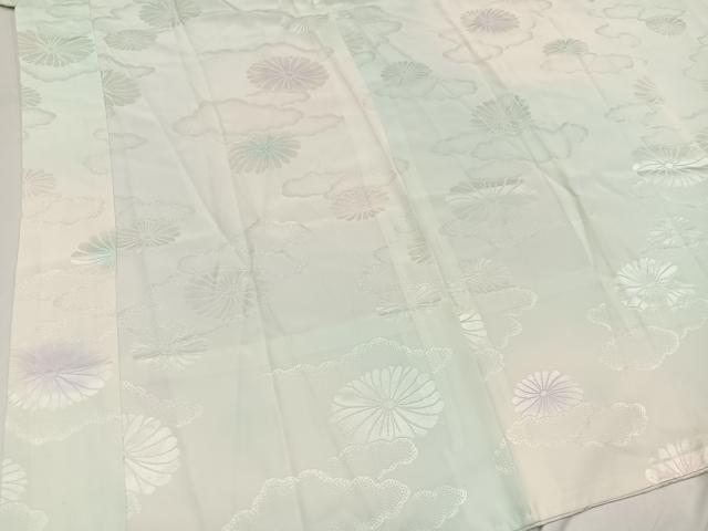 平和屋着物○長襦袢 無双仕立て 花地紋 暈し染め 正絹 逸品 AAAY5615ph