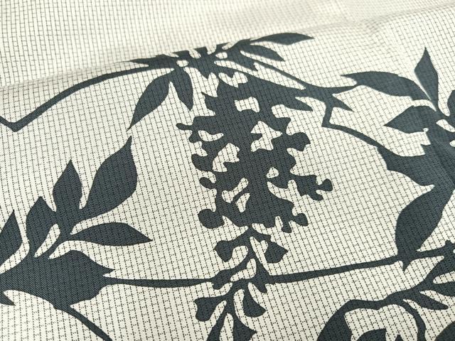 平和屋着物○巨匠 前田華清 手描き 本場染大島紬 訪問着 草花シルエット