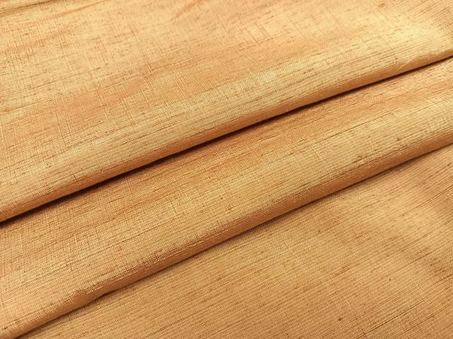 平和屋着物●上質な紬　色無地　赤香色　正絹　逸品　AAAY5947ph