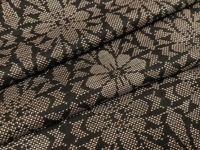 平和屋着物●本場大島紬　一元7マルキ　花菱文　正絹　逸品　AAAY5952ph