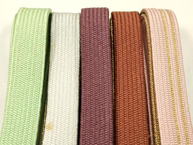 平和屋着物●和装小物　上質な帯締め5本セット　高麗組 綾出し　暈し　金糸　逸品　未使用　AAAY6012ay 平和屋着物○和装小物 上質な帯締め5本セット 高麗組 綾出し 暈し 金糸