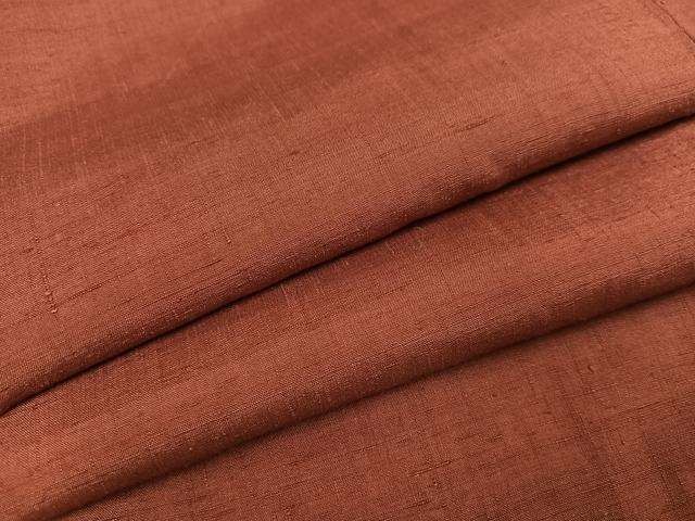平和屋着物●結城紬　錆色　正絹　逸品　未使用　AAAY6289ph