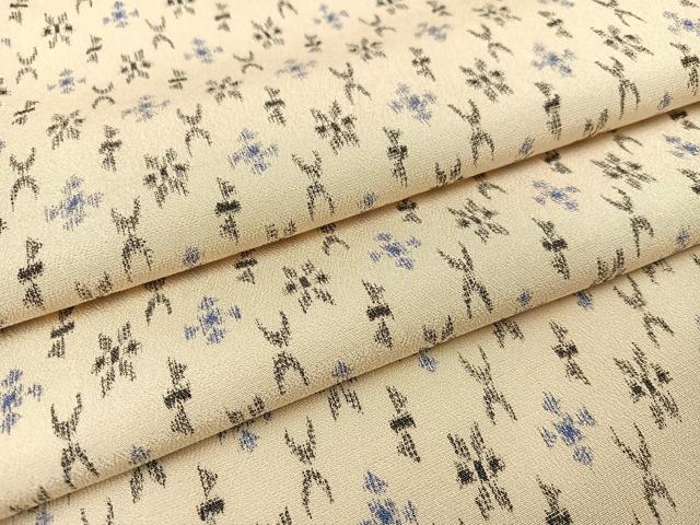 平和屋着物●お召　花間道　正絹　逸品　AAAY6296ph