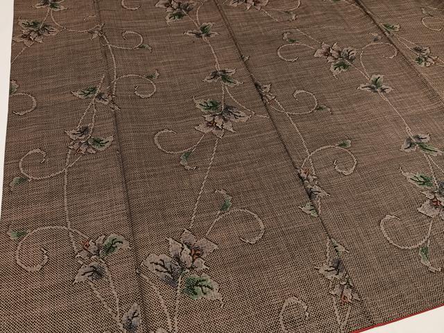 平和屋着物○本場大島紬 一元7マルキ 花唐草文 正絹 逸品 AAAY6312ph